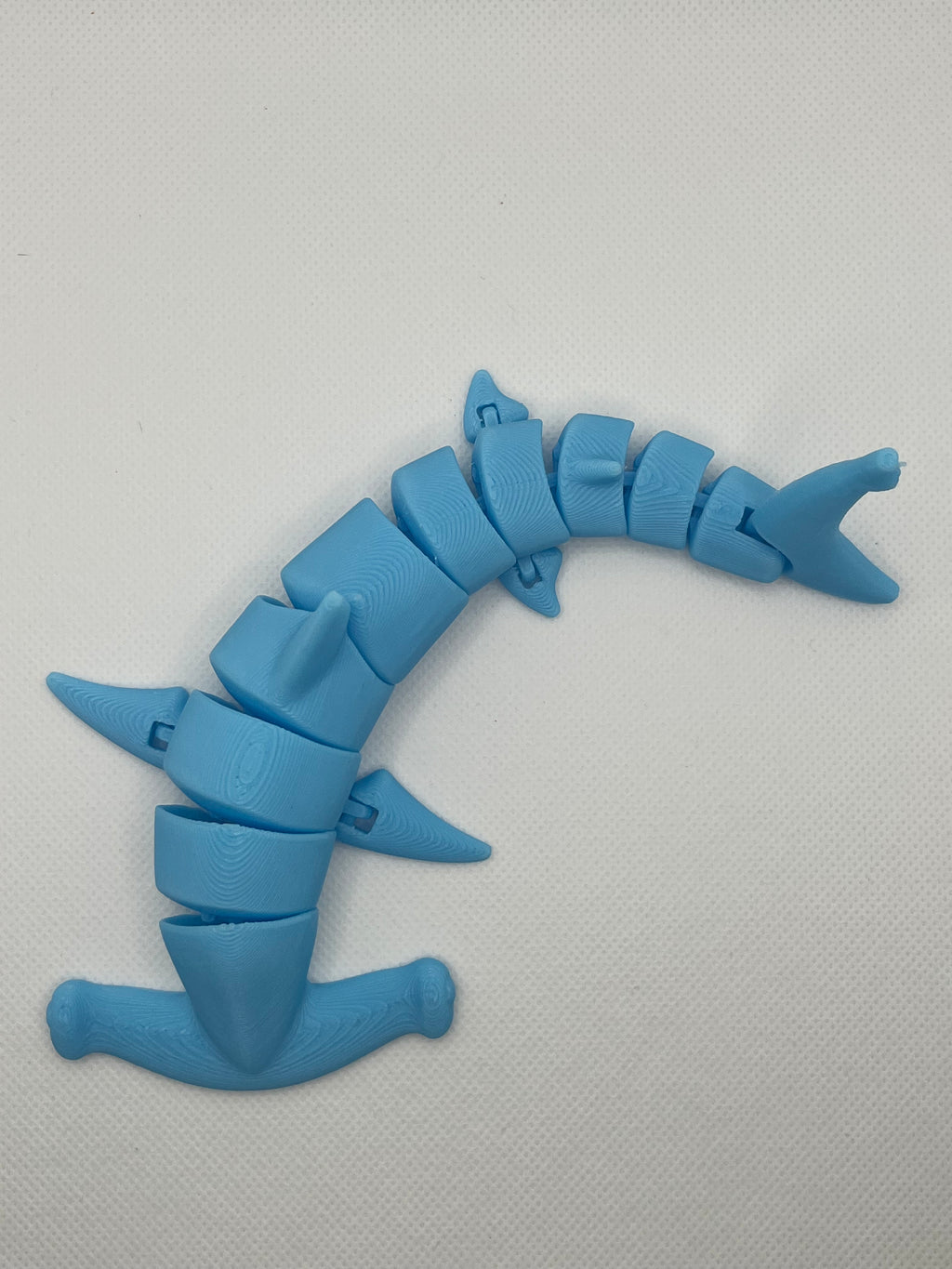 Glow in the Dark Articulated Hammerhead Shark – 3D Printed Flexible Fidget Toy