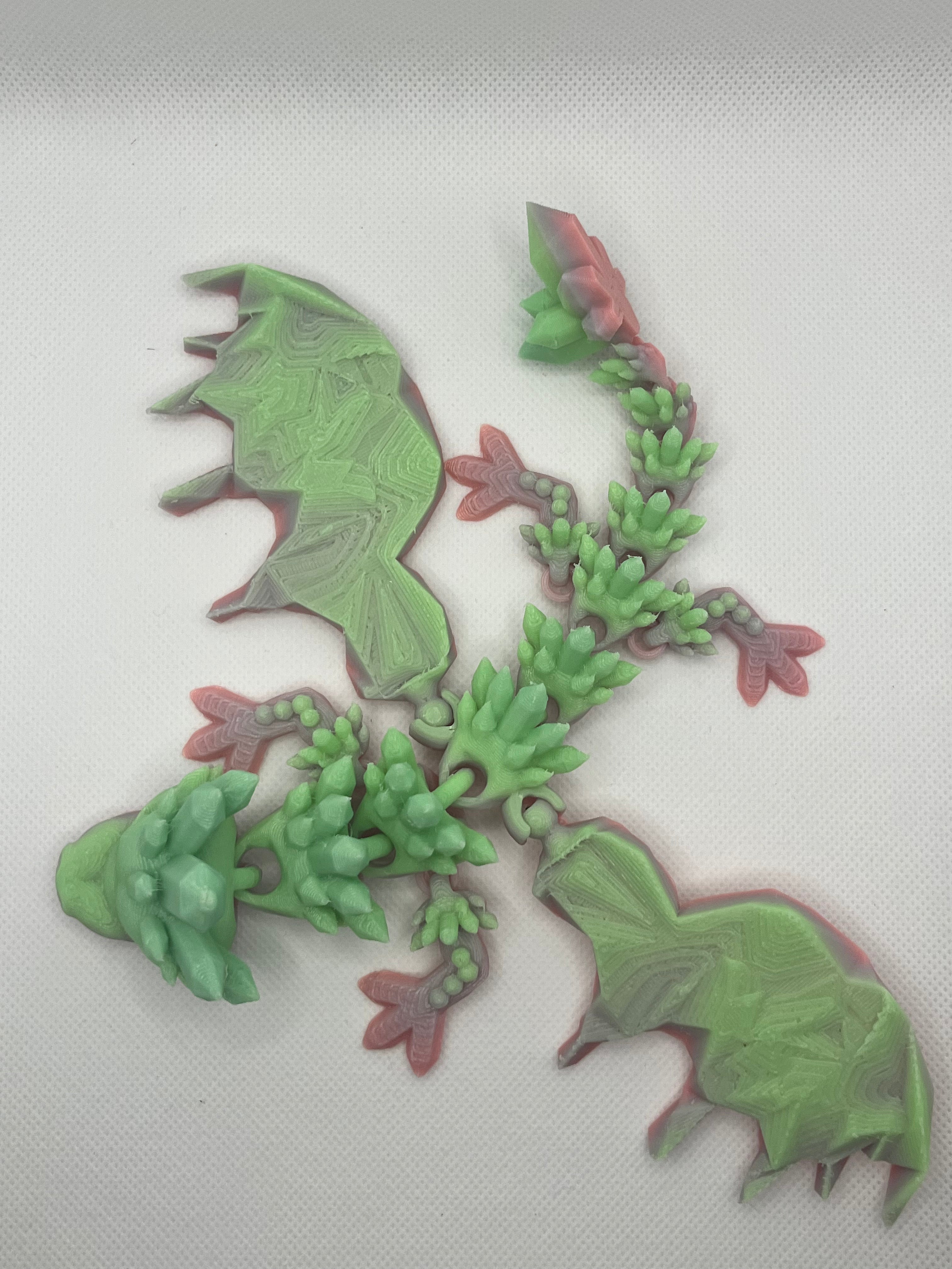 Crystal Drangon Glow in the dark flexi toy