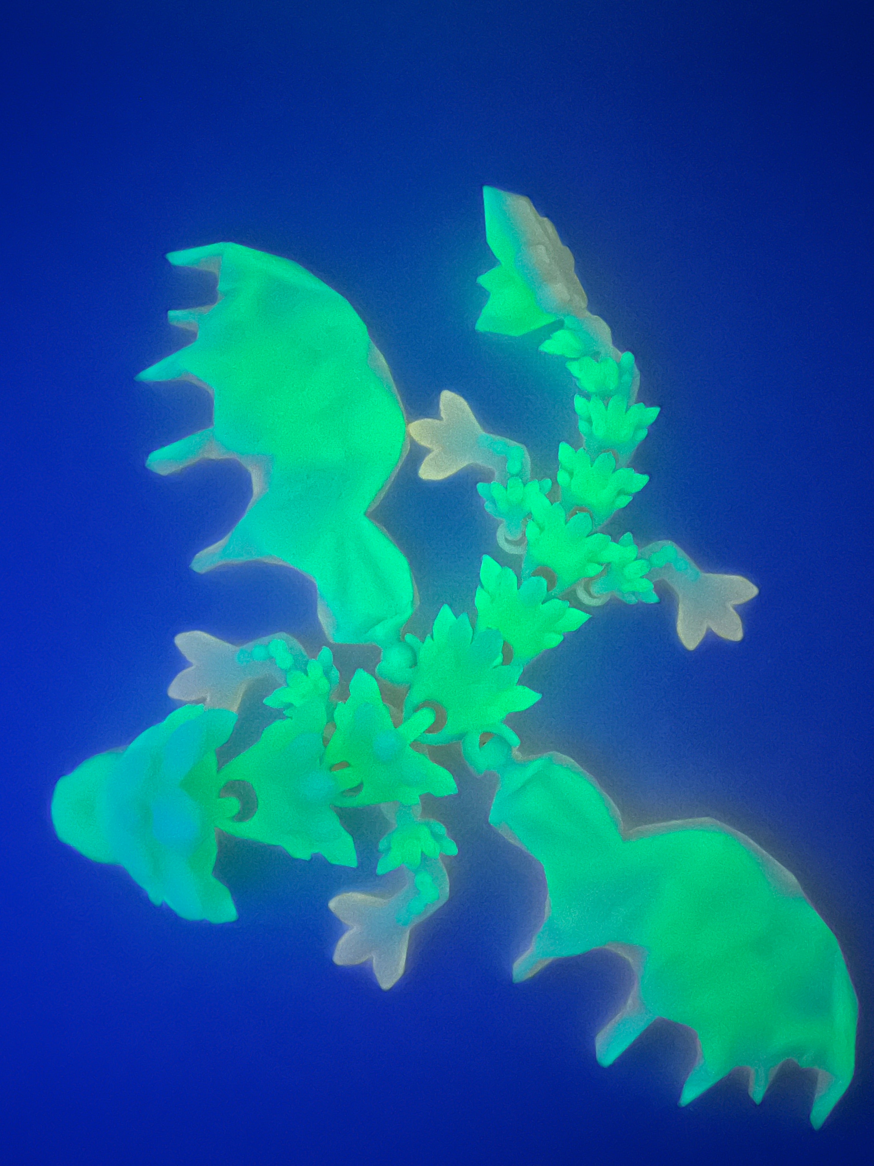 Crystal Drangon Glow in the dark flexi toy